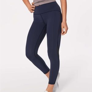 Lululemon 7/8 Train Times navy leggings